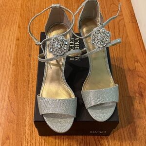 Badgley Mischka Glittering Silver Heels
